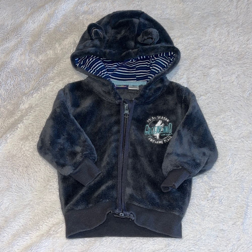 Lupilu fuzzy full zip sweater hoodie Greenland